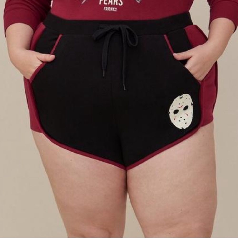 Warner Bros. Friday The 13th Jason French Terry Dolphin Short size 3
